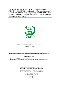 Departmentof Zoo L Ogy University of Kar a Chi, Ka Rachi - 7 52 70 2016