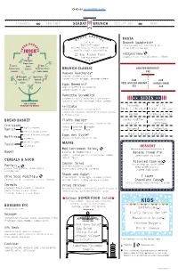 Seaday Brunch Menu