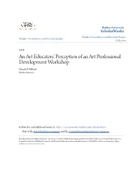 An Art Educators' Perception of an Art Professional Development Workshop Wonda Y
