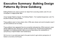 Executive Summary: Balking Design Patterns by Drew Goldberg