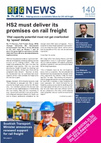 HS2 Must Deliver Its Promises on Rail Freight Vital Capacity Potential Must Not Get Overlooked by ‘Speed’ Debate