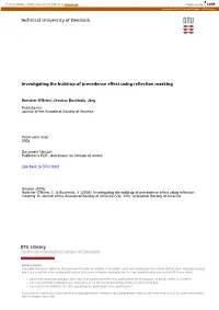 Investigating the Build-Up of Precedence Effect Using Reflection Masking