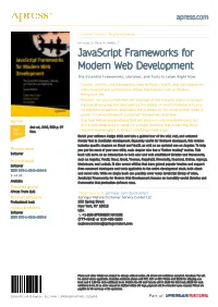 Javascript Frameworks for Modern Web Development the Essential Frameworks, Libraries, and Tools to Learn Right Now