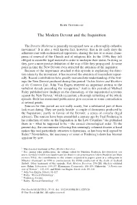 The Modern Devout and the Inquisition
