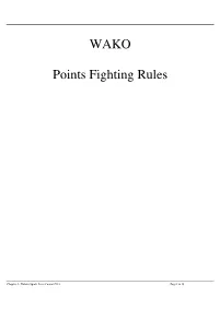 WAKO Points Fighting Rules