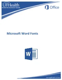 Word 2010 Basics I