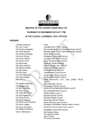 Caroline Godfrey Announced the Apologies and Confirmed There