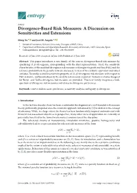 Divergence-Based Risk Measures: a Discussion on Sensitivities and Extensions