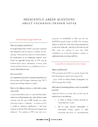 Frequently Asked Questions About Exchange-Traded Notes