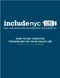 How to Get Assistive Technology on Your Child's Iep