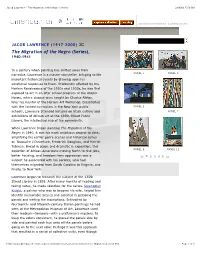 Jacob Lawrence - the Migration of the Negro (Series) 2/18/19, 5�59 PM