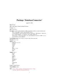 Package 'Databaseconnector'
