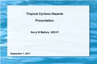 Tropical Cyclone Hazards Presentation
