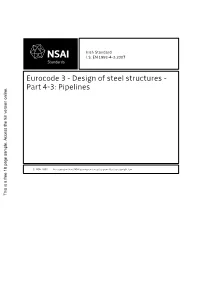 Eurocode 3 - Design of Steel Structures - Part 4-3: Pipelines
