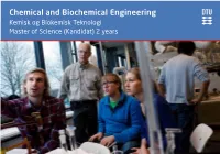 Master's Program in Chemical and Biochemical Engineering
