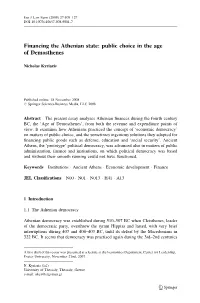 Financing the Athenian State: Public Choice in the Age of Demosthenes