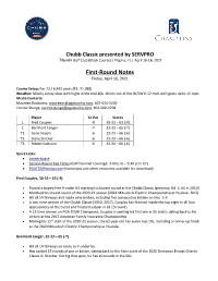 First-Round Notes Friday, April 16, 2021