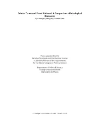 Golden Dawn and Front National: a Comparison of Ideological Discourse By: George (Georgios) Triantafillou