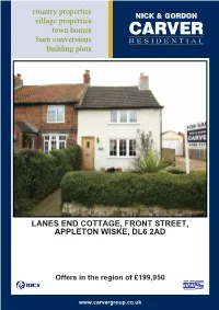 Lanes End Cottage, Front Street, Appleton Wiske, Dl6 2Ad