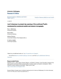 Late Cretaceous to Present-Day Opening of the Southwest Pacific Constrained by Numerical Models and Seismic Tomography