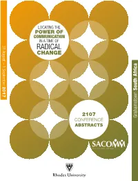 2017 SACOMM Abstracts