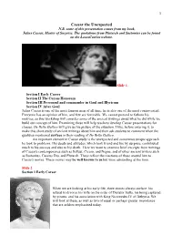 Caesar the Unexpected N.B