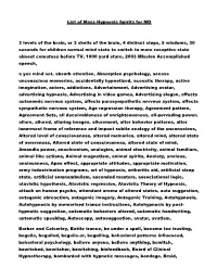 List of Mass Hypnosis Spirits for MD 3 Levels of the Brain, Or 3 Shells of the Brain, 4 Distinct Steps, 5 Wisdoms, 30 Seconds Fo