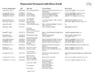Powerchart Personnel with Direct Email 6:06:12AM