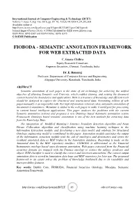 Semantic Annotation Framework for Web Extracted Data