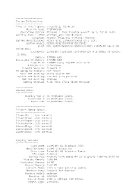 System Information