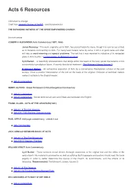 Acts 6 Resources