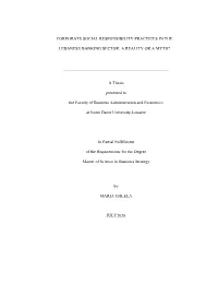 Corporate Social Responsibility Practices in The