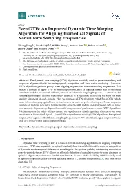 Eventdtw: an Improved Dynamic Time Warping Algorithm for Aligning Biomedical Signals of Nonuniform Sampling Frequencies