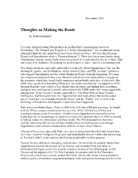 Making the Bomb by John Lamperti
