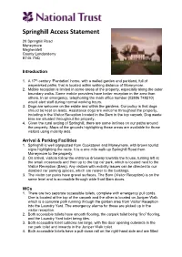 Springhill Access Statement