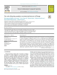 The Role of Big Data Analytics in Industrial Internet of Things