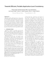 Towards Efficient, Portable Application-Level Consistency