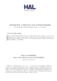 A Bird's-Eye View of Lexical Blending
