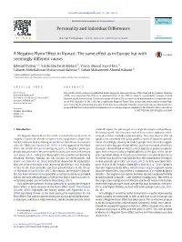 A Negative Flynn Effect in Kuwait: the Same Effect As in Europe but with Seemingly Different Causes