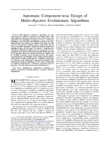 Automatic Component-Wise Design of Multi-Objective Evolutionary Algorithms Leonardo C
