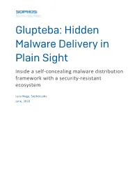 Glupteba: Hidden Malware Delivery in Plain Sight Inside a Self-Concealing Malware Distribution Framework with a Security-Resistant Ecosystem