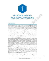 Introduction to Multilevel Modeling