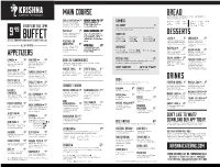 KC&R Dine in and Carryout Menu