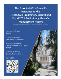 Response to the Preliminary Budget