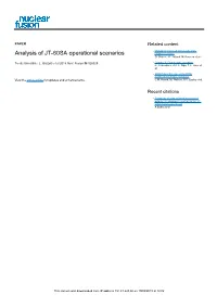 Analysis of JT-60SA Operational Scenarios DEMO Scenarios G