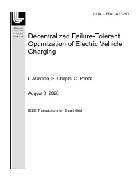 Decentralized Failure-Tolerant Optimization of Electric Vehicle Charging