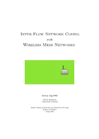 Inter-Flow Network Coding for Wireless Mesh Networks
