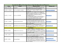 Schedule for FDP on Free Open Source Tools for Education and Research Timing Activity About the Activity Webpage Link Opening Talk by Prof