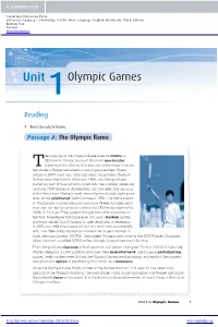 Unit 1Olympic Games
