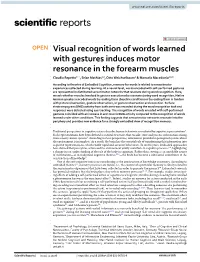 Visual Recognition of Words Learned with Gestures Induces Motor